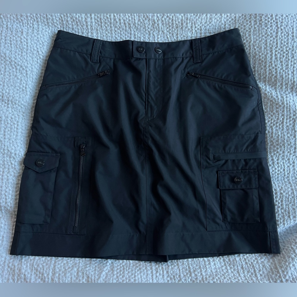 RLX Ralph Lauren Polo Golf Skirt 6 Athletic Cargo Pockets Black skort tennis